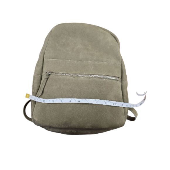 Eleventy Olive Green Calf Leather Backpack – Italian Luxury Nabuk Soft Leather - Picture 9 of 13